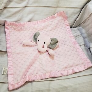 Pro Goleem Pink Elephant Satin Back Lovey Mini Security Blanket Knubby 16 Inch